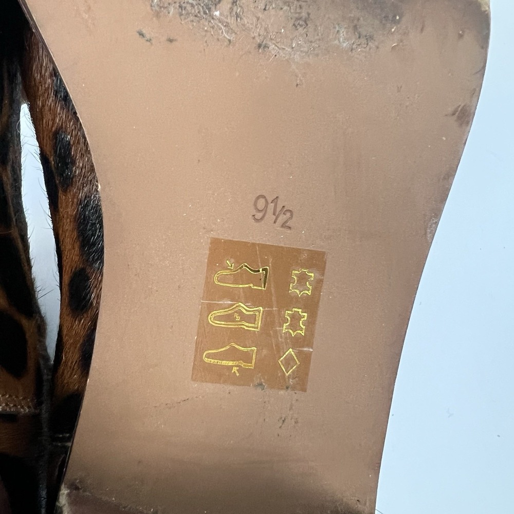 Madewell The Autumn High Leopard Calf Hair Chelsea Boots Women's Sz 9.5 Office - Picture 11 of 11